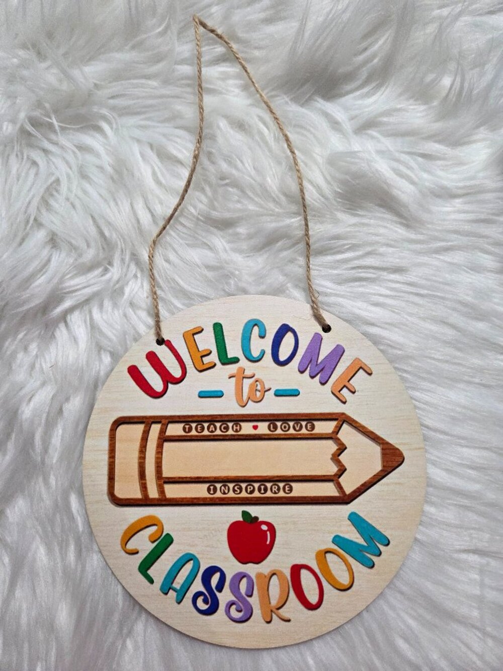 "Welcome to Classroom" Hanging Sign